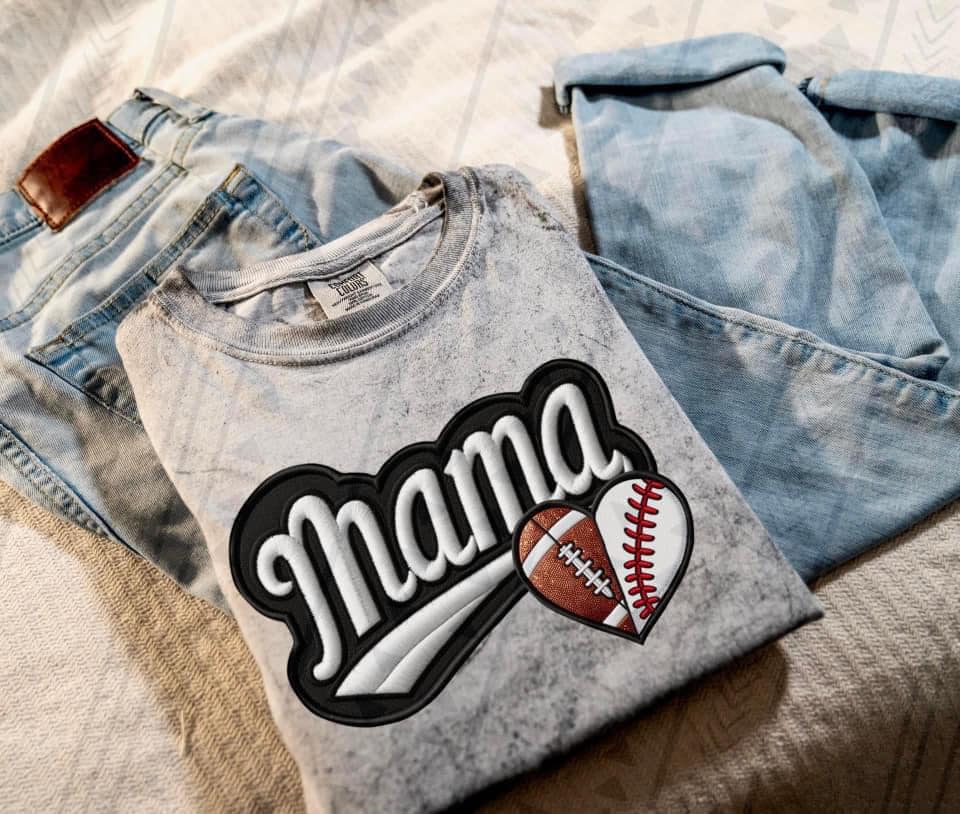 Mama Varsity Themed Heart (Adult)