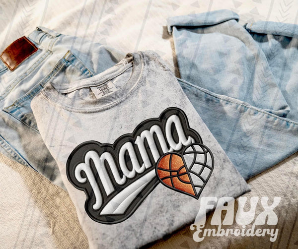 Mama Varsity Themed Heart (Adult)