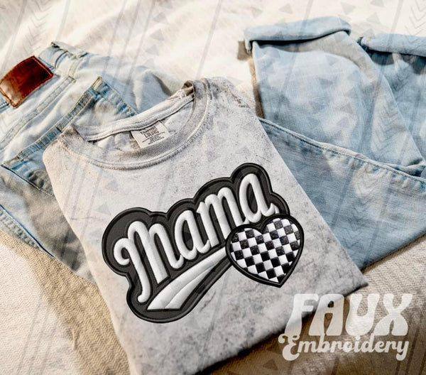 Mama Varsity Themed Heart (Adult)