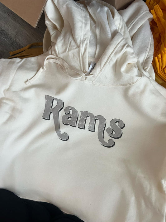 RTS Rams Tonal - Bone Crop hoodie