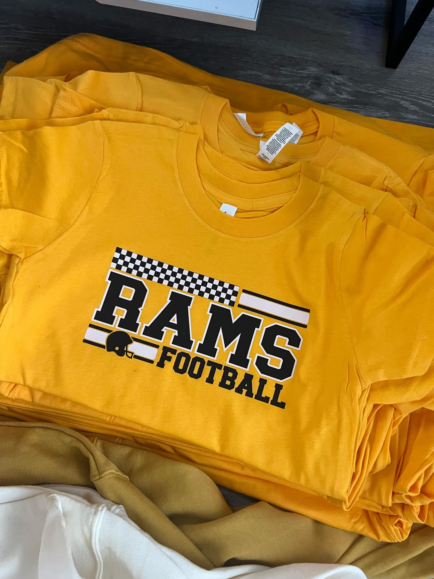 RTS Rams Football Gold Tee