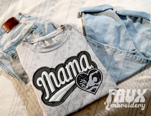 Mama Varsity Themed Heart (Adult)