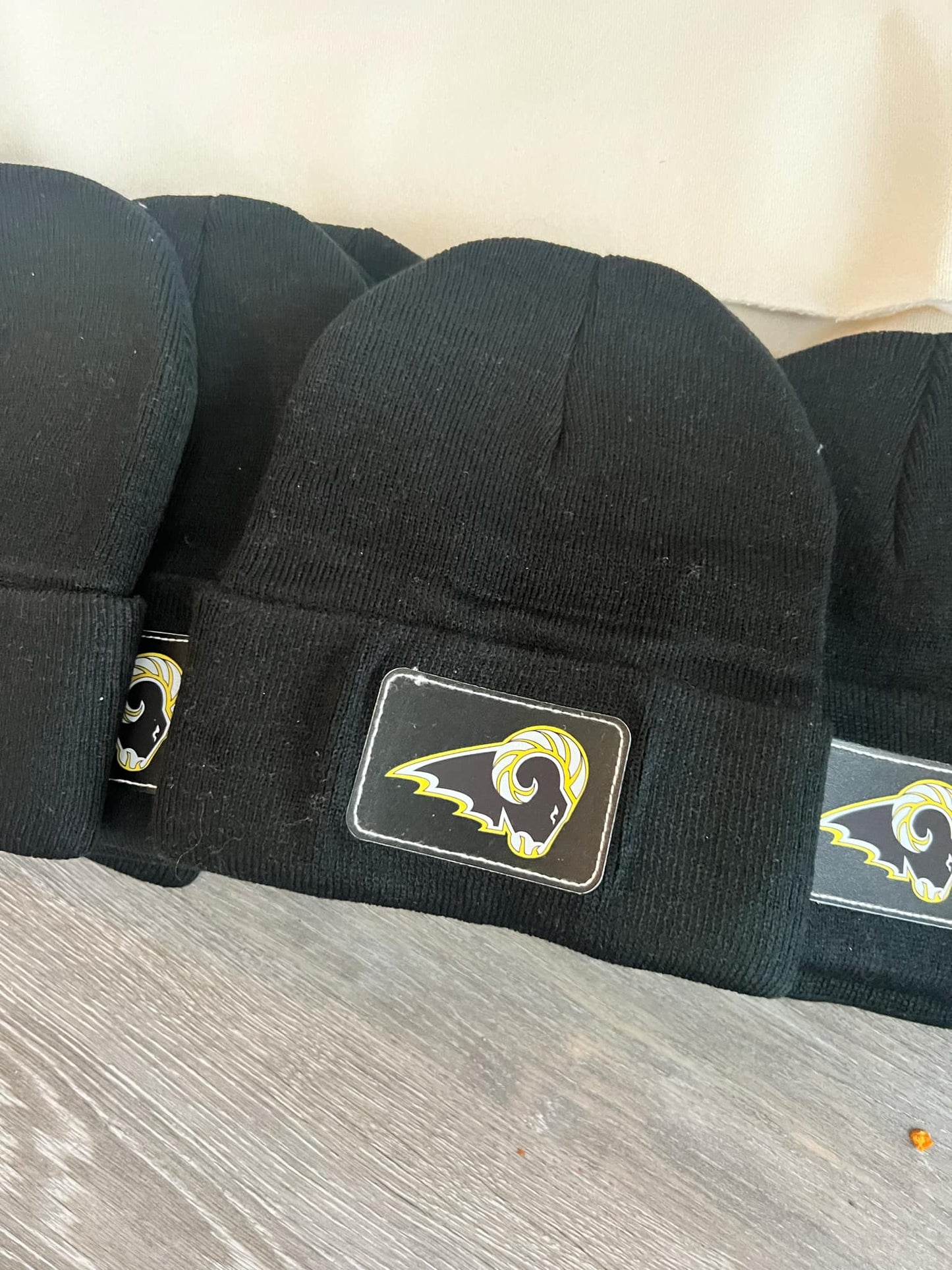 RTS Rams Black Patch beanie