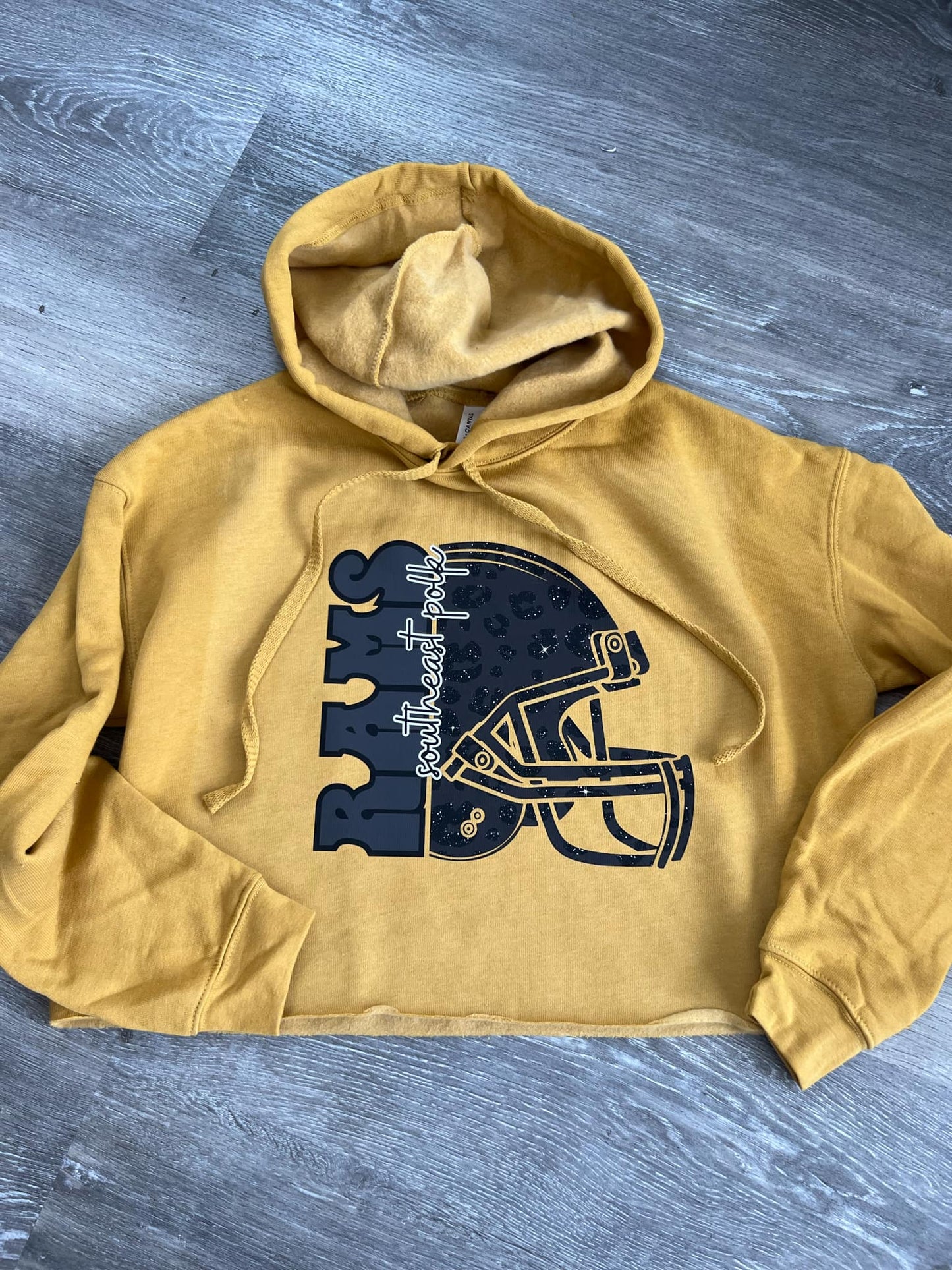 RTS Rams Helmet - Mustard Crop hoodie