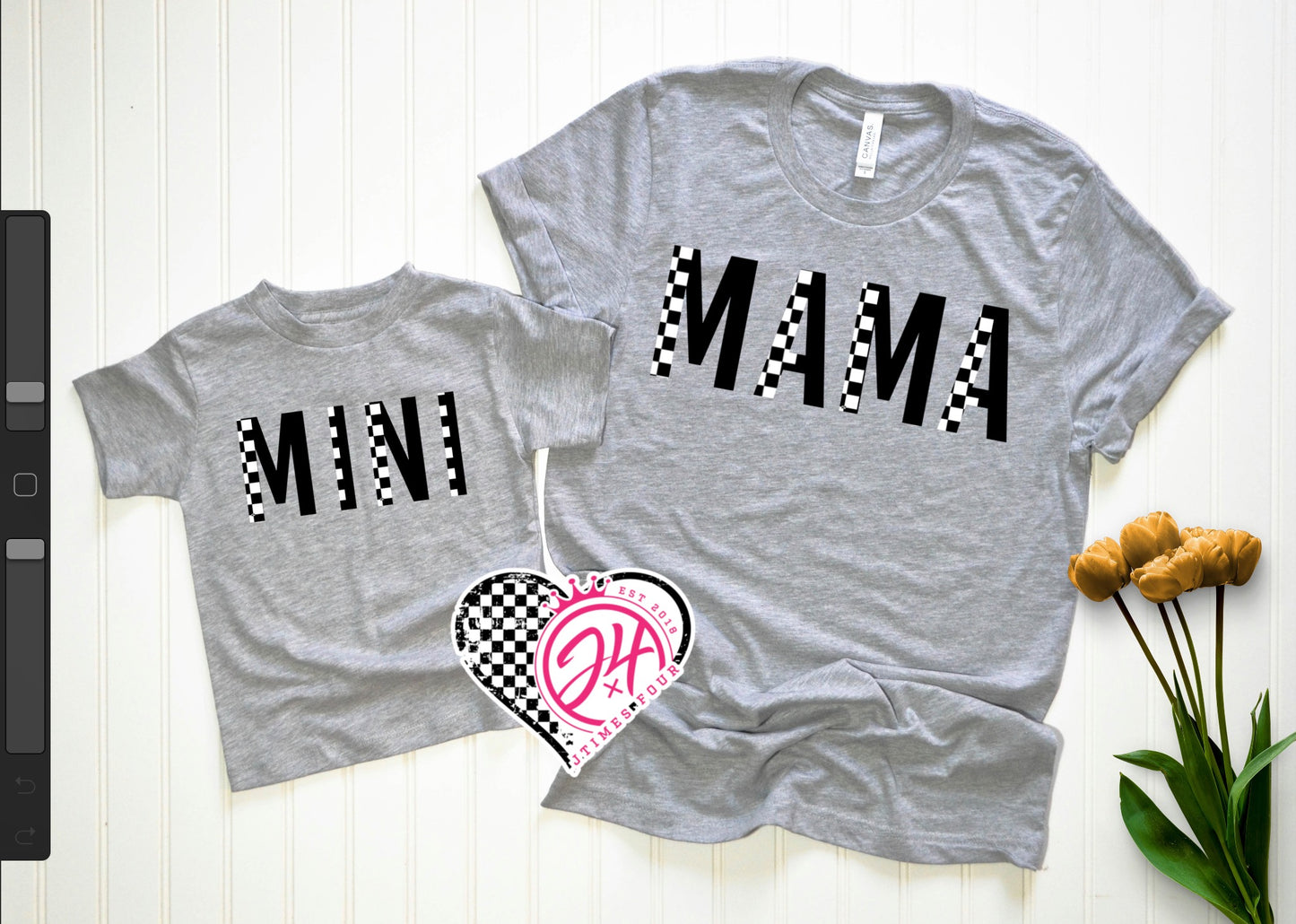 Checkered Mama + Mini, set or individual